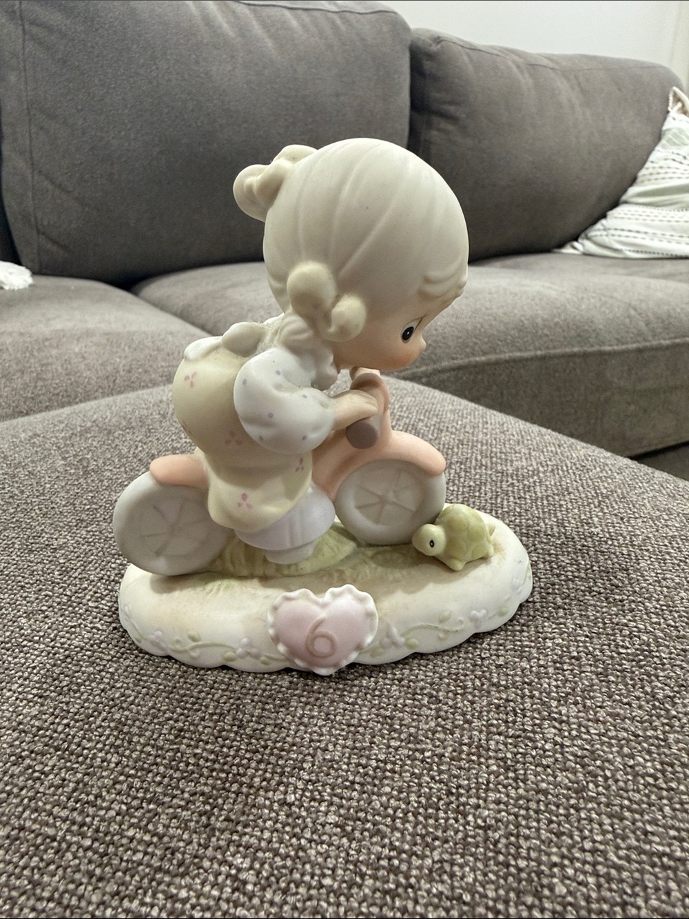 Precious Moments Pastel Girl on Tricycle Figurine